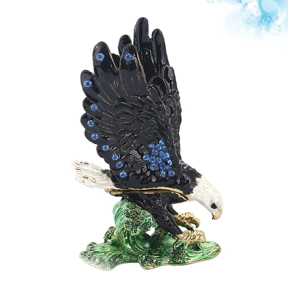 OUNONA Realistic Eagle Decorations Multi Colored Enamel Desktop Decorations for Bedroom 1Set