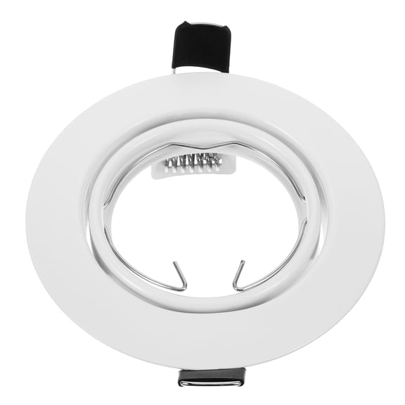 OUNONA Recessed Light Fixture Frame White Metal Trim for Home Ceiling Spotlights