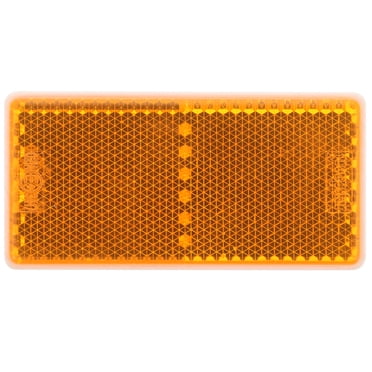 2x White Rectangular Reflectors, Screw Mount, 69mm X 31.5mm- Gatepost Trailer EB
