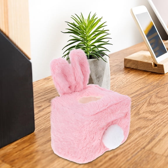 OUNONA Modern Ear Tissue Box Holder, Decorative Napkin Dispenser for Home, Living Room, Office Paper Storage Container