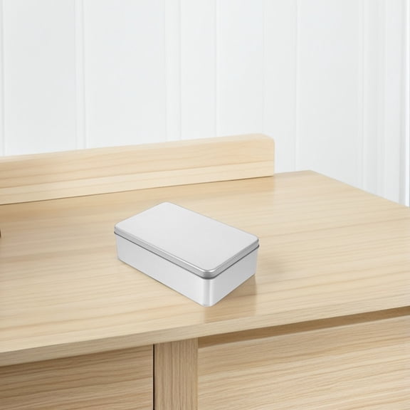 OUNONA Rectangular Tin Box Decorative Cookies Tin Tinplate Candy Cookie Case Storage Containers With Lids Organizer For Chocolate Jewelry Pin Candy Tea Coffee