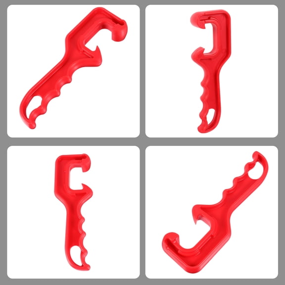 OUNONA Red Manual Can Opener Lightweight ABS Kitchen Tool for Easy and Safe Opening, 1 Piece