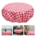 thumbnail image 1 of WEAVILUX Circle Table Cloth Red PVC 1Pcs For Elegant Style, 1 of 8