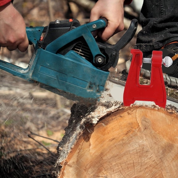 OUNONA Red Portable Chainsaw Filing Vise Adjustable Stump Vise Tool for Chain Sharpening