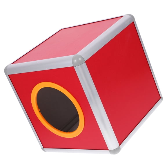 OUNONA Red Donation Box with Aluminum Frame for Fundraising and Events