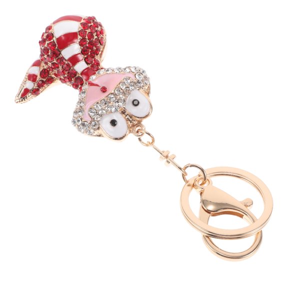OUNONA Keychain Snake Charm Zinc Alloy Red 1Pcs Car Keychain Fashionable