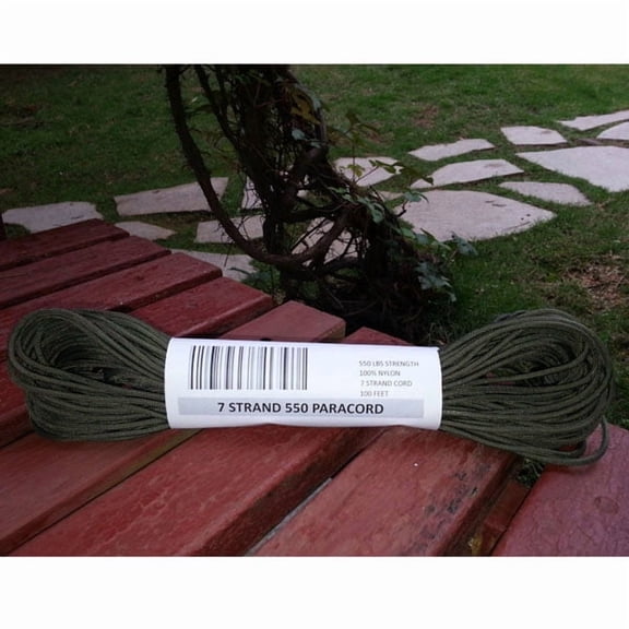 OUNONA Reflective Rope Paracord Lanyard Rope Nylon Fiber Army Green for Outdoor Survival 1Pack