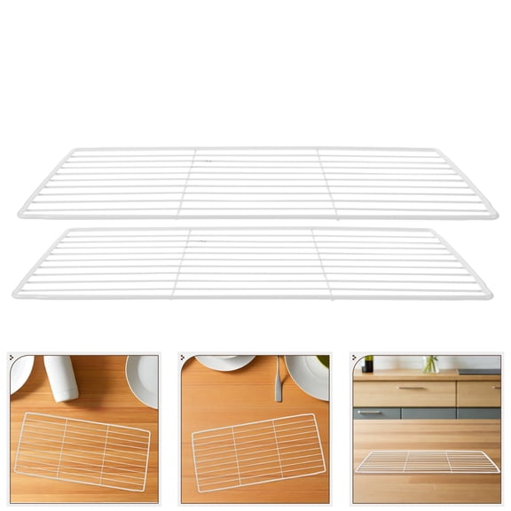 OUNONA Iron Mesh Freezer Shelf Rack for Efficient Appliance Storage and Food Freshness