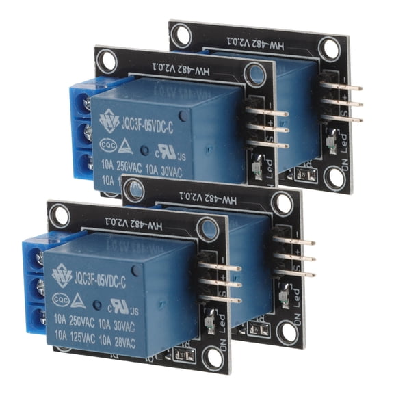 OUNONA 4Pcs 5V Single Channel Relay Board Module Compatible for Device Control