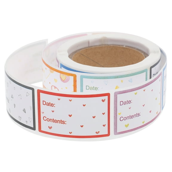 OUNONA Removable Date Stickers for Food Containers, 200 Blank Food Safety Labels, Marking Stickers for Kitchen, Freezer, Pantry