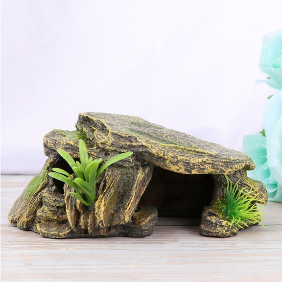 OUNONA Reptile Enclosure Fish Tank Hiding Spot Turtle Place