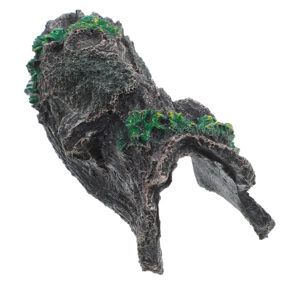 OUNONA Resin Reptile Hideout with Natural Tree Hole Design for Terrarium Decoration, Available in Multiple Assorted Colors