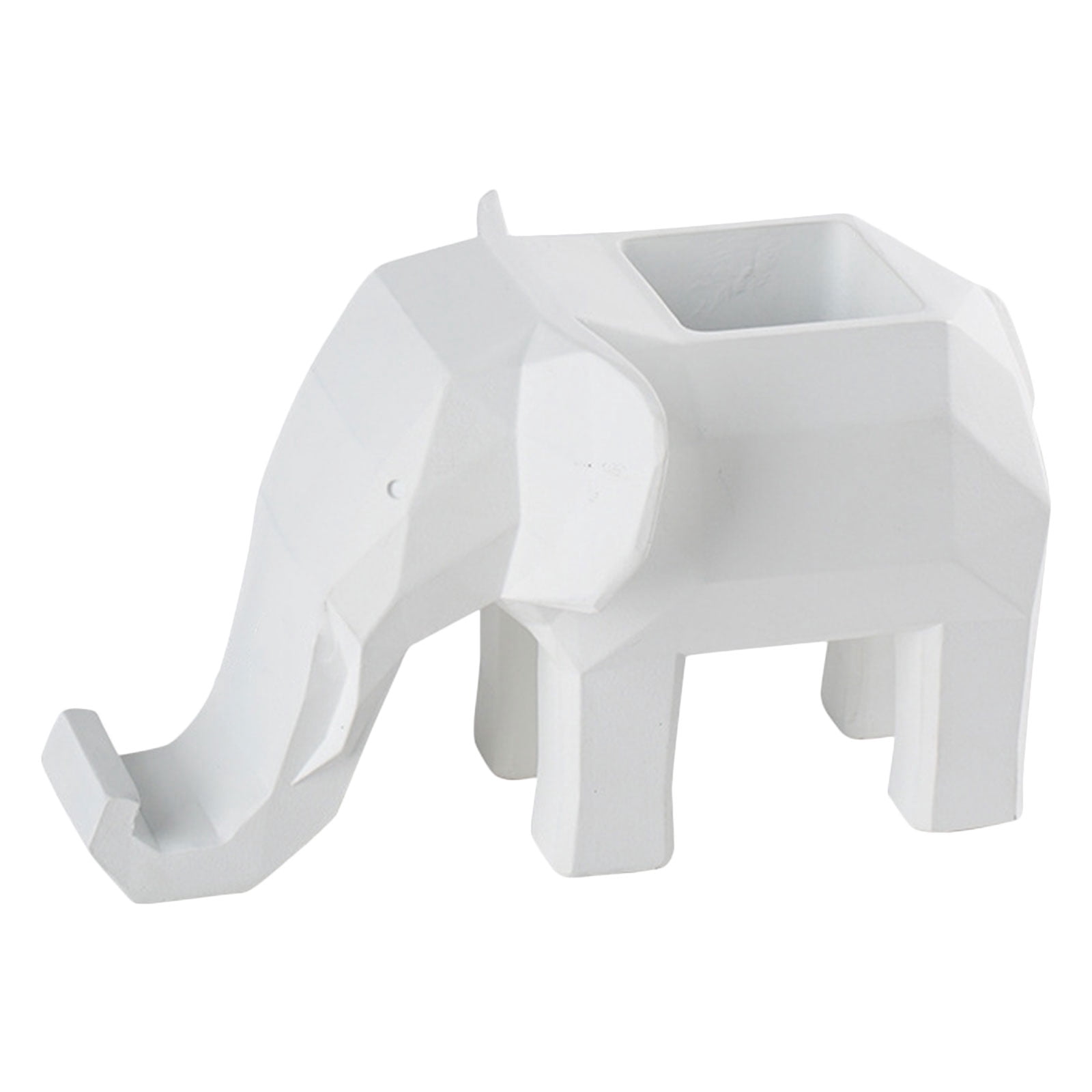 OUNONA Resin Elephant Desk Organizer with Phone Holder, Multifunctional Office and Home Desk Accessory