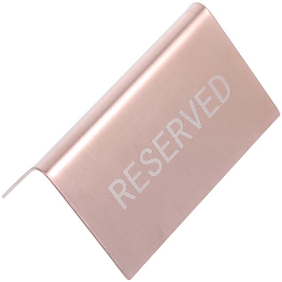 OUNONA Restaurant Reserved Table Tent Sign in Rose Plated Gold Metal Highly Visible Table Marker for Events