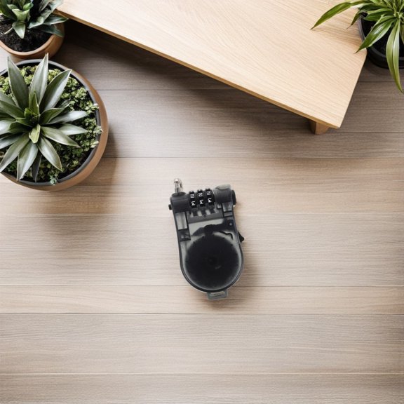 OUNONA Retractable Cable Lock with Steel Cable and 3 Digit Combination for Snowboard and Outdoor Gear Security