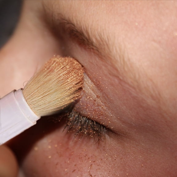 OUNONA Retractable Dual Ended Cosmetic Set with Plastic Rod White Lightweight Portable Makeup Tools