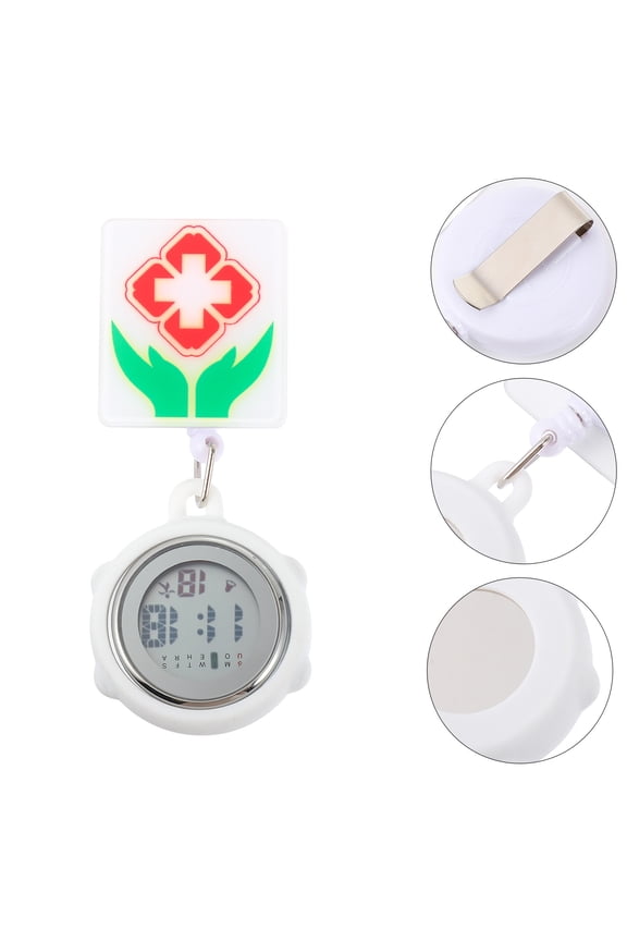 Retractable Watch Alarm Clock Date Week Design Watch for Nurses Doctors Chef