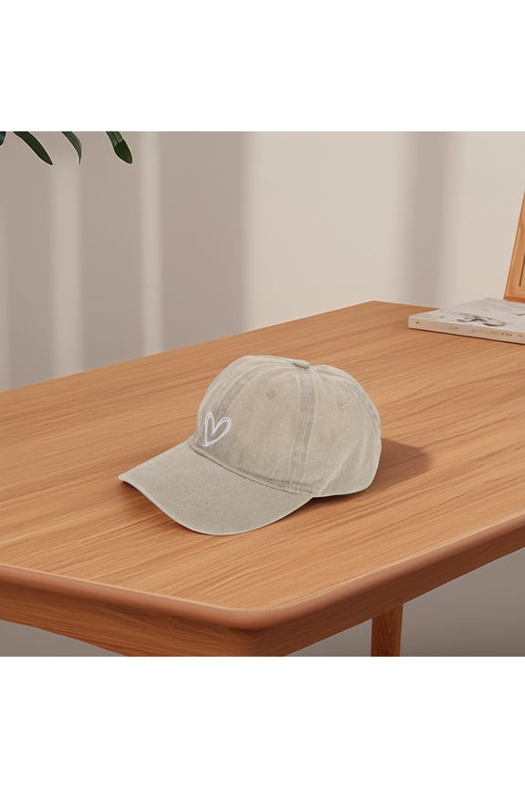 Women's Retro Baseball Cap with Sun , Cotton Khaki Vintage Style Hat, 1 Piece