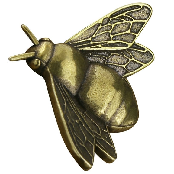 Retro Bee Figurine for Home Decor Made of Durable Brass with Golden Color Perfect Gift Idea 3 Inch