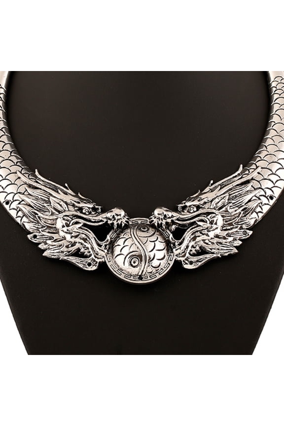 Chunky Choker Necklace for Women, Vintage Style Jewelry Accessory, Trendy Fashion Statement Piece