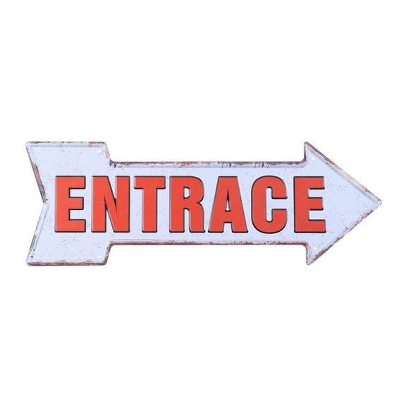 OUNONA Retro Iron Art Exit Sign Nameplate for Supermarket Hospital Bar Wall Decoration Creative Indicator