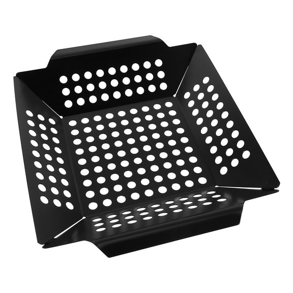 OUNONA Outdoor Food Grill Basket Grill Tray Iron 1Pcs