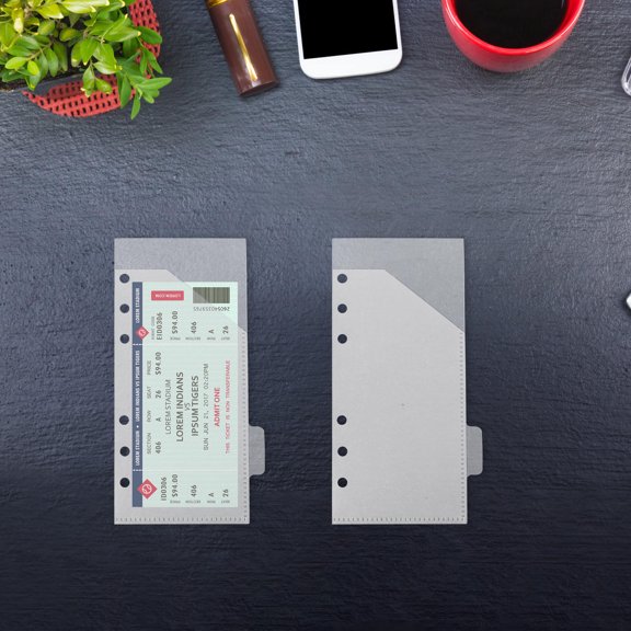 TABLETREANDS Binder Pockets Transparent 1Set 6Sheets 6.88X3.14X0.00In