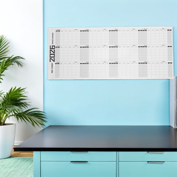 OUNONA Reusable Wall Calendar Dry Erase Board Black Large Monthly Planner for Home Use