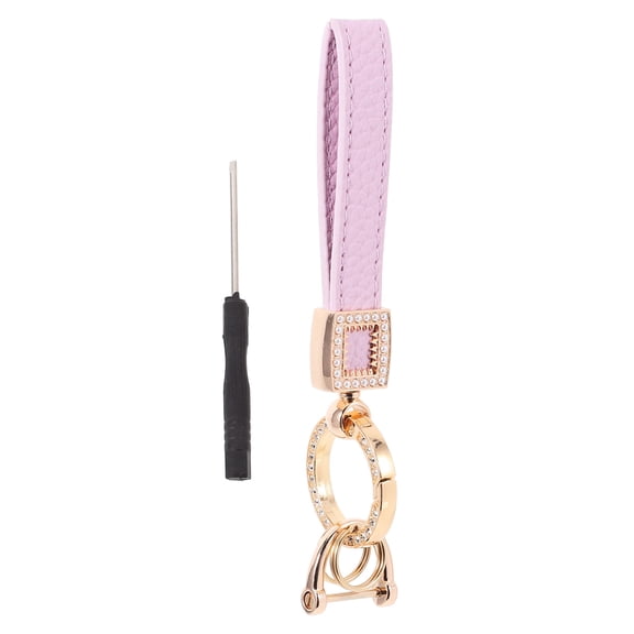 OUNONA Rhinestone Keychain Bag Charm Decorative Purse Keyring Wristlet Holder Accessory for Women and Girls