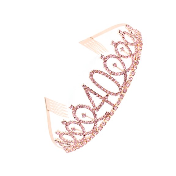 DRAFIDEEP Rhinestone Birthday Headpiece Sparkling Party Accessory 5.1 x 4.7 x 1.4in 1PC