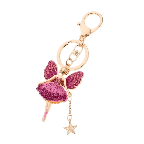 IFANLANDOR Keychain Zinc Alloy Rhinestone 1Pcs 4.8x1.6x0.6In