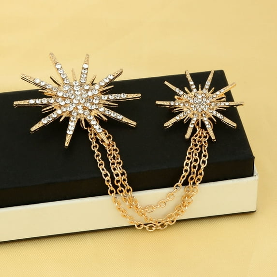 OUNONA Rhinestone Brooches for Women Decorative Crystal Rhinestone 1Pack for Weddings