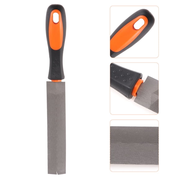 OUNONA Rhombus File Needle File Set Plated Silver with Handle Insertion Ergonomic Grip for Metal Stone Glass Repair