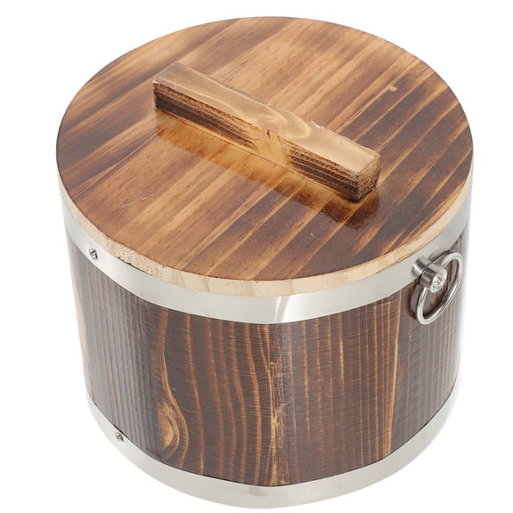 NUOLUX Rice Bucket Sushi Barrel Wood 1Pack