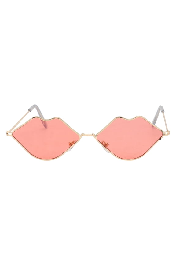 Rimmed Sunglasses Outdoor Activity Lip Shaped Man Woman