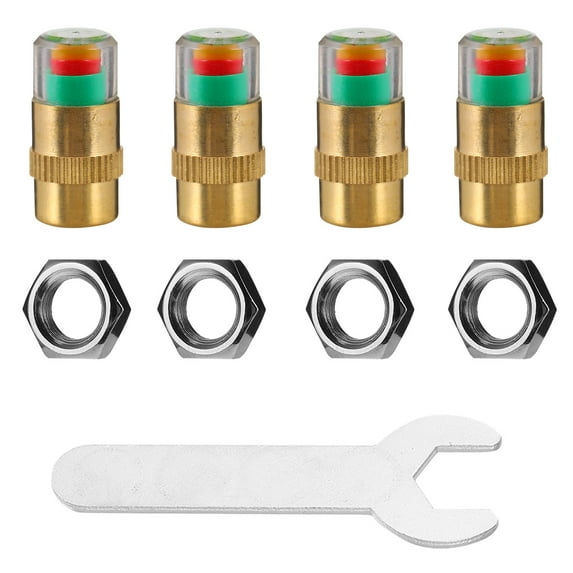 OUNONA Tire Pressure Warning Cap Mini Tester Wheel Stem Tool Car Tires