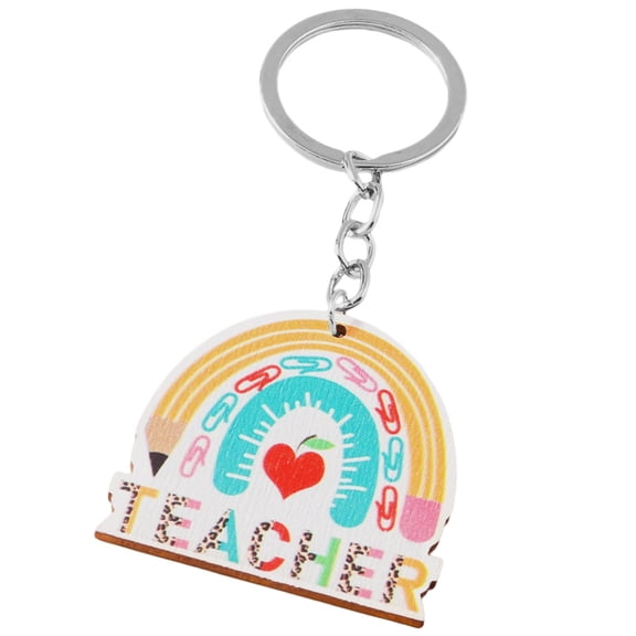OUNONA Ring Accessories Rainbow Keychain 10.00X4.00X0.50CM