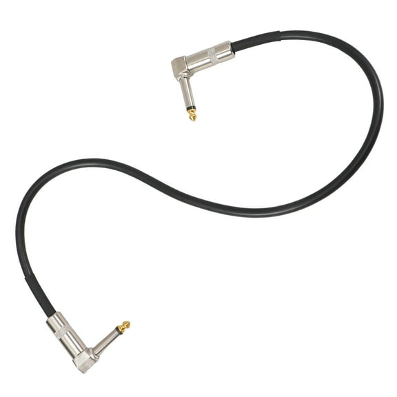 Tineasur Black Guitar Cable for Electric Bass with Noise Shielding and Stylish Metal Connector