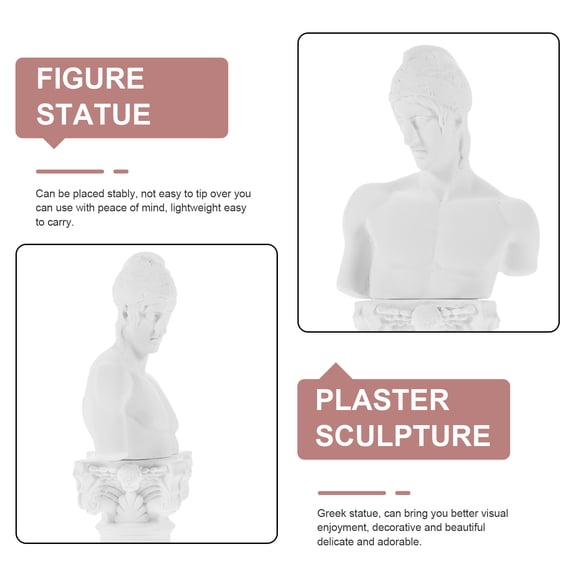 OUNONA Roman Column Resin Statue Set - Decorative Sculpture for Home, Office, Tabletop & Interior Decoration