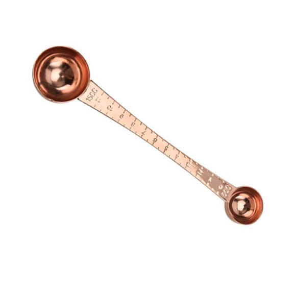 OUNONA Double End Stainless Steel Measuring Spoon, Rose , Non- Kitchen Tool for Precise Cooking and Baking