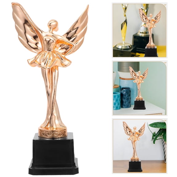 OUNONA Rose Gold ABS Dancing Trophy for Awarding Excellent Texture and Practical 4.5 Inches
