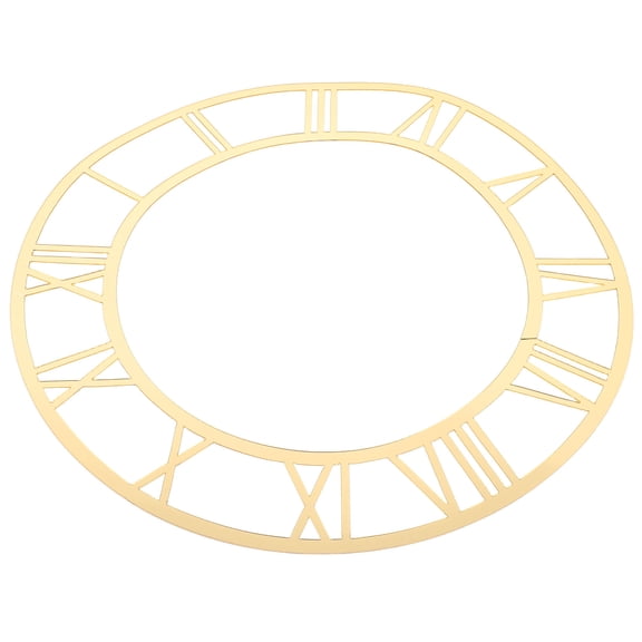 OUNONA Round Acrylic Mirror Clock Face with Roman Numerals for Modern Wall Decor