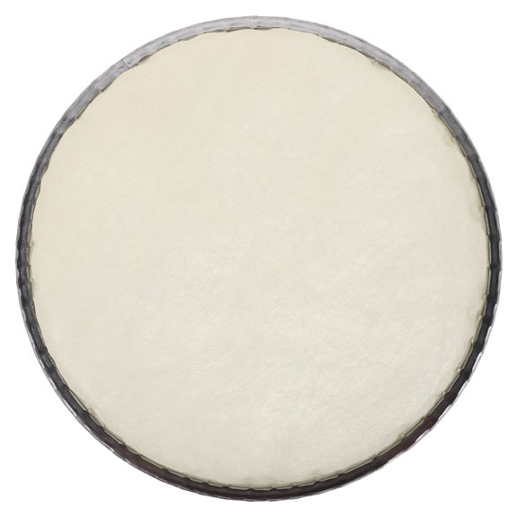 OUNONA Round Beige African Percussion Skin, Aluminum Alloy and Synthetic, Easy Install for Daily Use