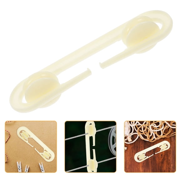 OUNONA Round Clothesline Separator Clothes Line Separators Beige ABS 1Pack For Clothesline Management