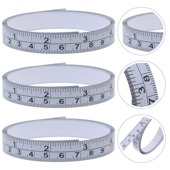 NUOLUX  Self-Adhesive Ruler Tape Carbon Steel Easy Apply White