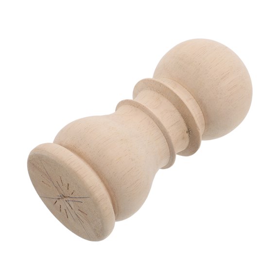 OUNONA Rustic Beige Wooden Post Finials for Staircase Balusters Fence Posts and Furniture Decoration