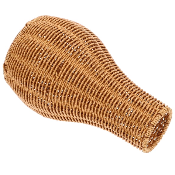 OUNONA Decorative Vase Light Brown Pe Imitation Rattan for Home Office Use