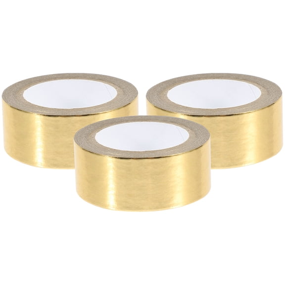 OUNONA Aesthetic Golden Washi Tape Sticker Roll for Creative Journaling and Scrapbooking