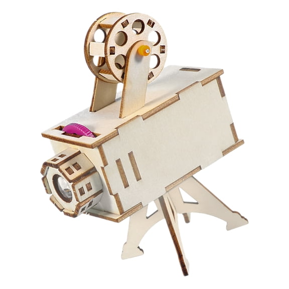 OUNONA Science Projector DIY Kit Wooden Projector for Family Activities Educational Experience 1 Set