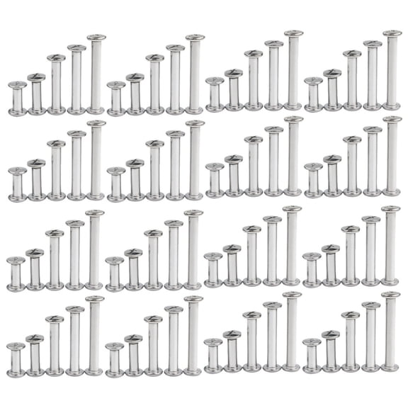 OUNONA Screws Binding Chicago Scrapbook Extension Book Postscrew Bolt Flat Barrels Album Binder Button Materials Making